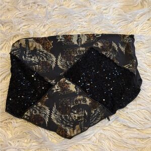 Originality Y2K Rocker Bandana Top Skull Guitar Made USA